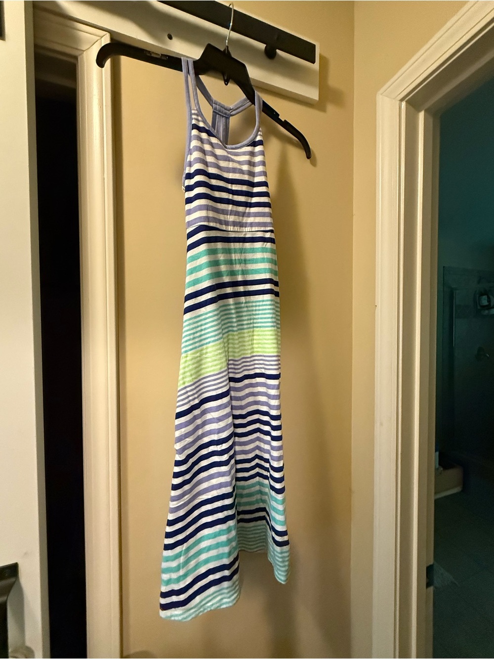 SO Striped Maxi Dress in Navy, Light Blue, Mint, Lime